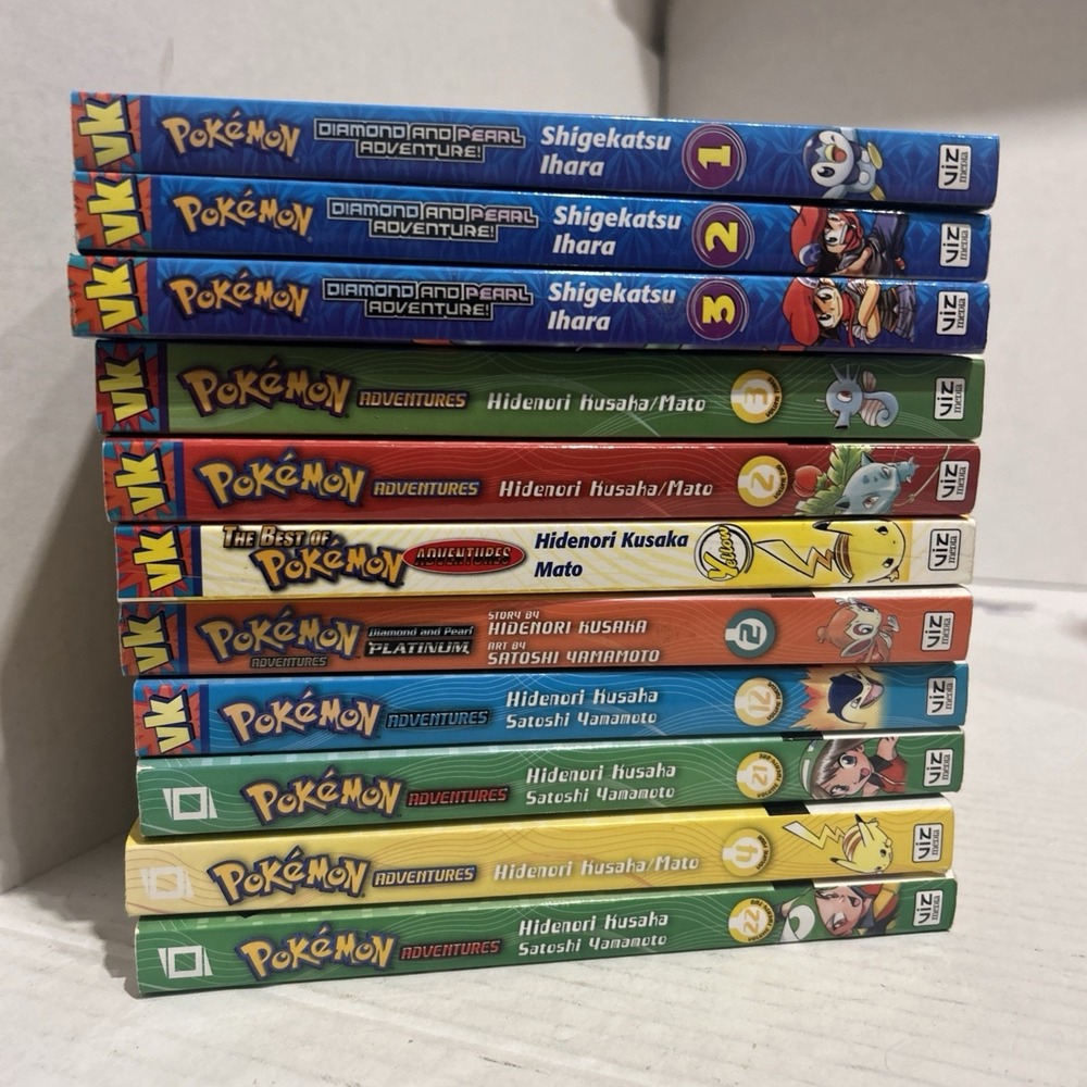 Lot of 11 Pokemon Adventures Manga Hidenori Kusaka Mato Anime